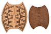 Two West African Woven Hunter's Shields