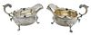 Pair of Large English Silver Sauce Boats