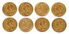 Eight Victoria Gold Sovereigns 