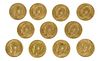 11 George V Gold Sovereigns