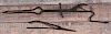Pair of American wrought iron ember tongs, 18th