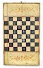 Painted pine double-sided gameboard, 19th c., 2