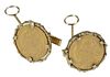Gold French Coin Cufflinks 