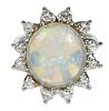 14kt. Opal and Diamond Ring 