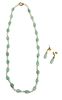 14kt. Gemstone Necklace and Earrings 