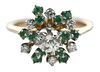 18kt. Diamond and Emerald Ring 
