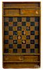 Painted pine gameboard, 19th c., with slide lid