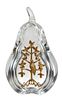 Steuben Crystal Pear with 18kt. Gold Partridge