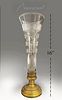 19th C. French Baccarat Crystal & Bronze Vase
