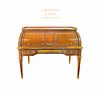 Mid 19th C French BEURDELEY Ormolu-Mounted Rolltop Desk