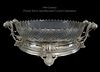 19th C. French Silver & Baccarat Crystal Centerpiece