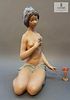 A LLADRO Nude & Rose 18\" Sculpture By Salvador Debon