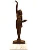 Egyptian Waitress, Vintage Art Deco Bronze Statue