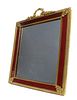 A Large 19th C. French Bronze & Enamel Frame/Mirror