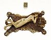 Nude Lady Tiger Rug, Rare Franz Bergman Bronze Figurine