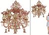 Large Baccarat style continental chandelier 12-Lights