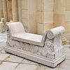 Italian Romanesque style marble bench