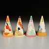 Clarice Cliff, four Staffordshire shakers
