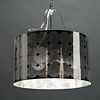 Frazier Designs chromed drum shade chandelier