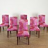 Set (6) Manuel Canovas upholstered dining chairs