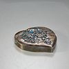 Line Vautrin, heart-shaped compact, signed