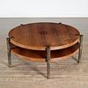 Louis Cane, palmwood and bronze coffee table