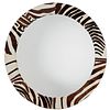 Large Contemporary designer "zebra" hide mirror
