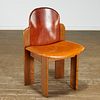 Tobia & Afra Scarpa style oak & leather side chair