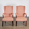 Pair antique winged lolling chairs, Parish-Hadley