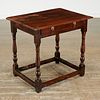 English William & Mary style oak side table