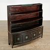 American Classical grain painted bookcase
