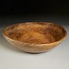 Large antique wood dough bowl, Parish-Hadley
