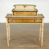 American cream and green painted dressing table