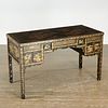 Chinese Export gilt black lacquer desk