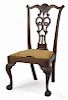 Pennsylvania Chippendale walnut dining chair, ca