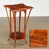 Emile Galle, Art Nouveau marquetry two-tier stand