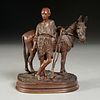 A. E. Dubucand, bronze Arab boy & mule, ex-museum