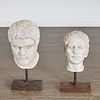 (2) Italian Grand Tour style white marble busts