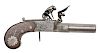 Very Rare Small English Four-Barrel Flintlock “Duck Foot Style” Pistol by Staundemayer 