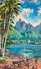 Marcel Busson Oil, " Cooks Bay," French Polynesia