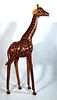 Leather Covered Giraffe Figure