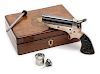 English Cased and Proofed Tipping & Lawden Sharps Four-Barrel Pistol 