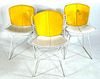 Three Harry Bertoia Wire Mesh Chairs for Knoll International