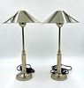 Pair of Baker, Knapp and Tubbs Chrome Table Lamps