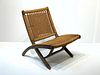 Hans Wegner Style Woven Folding Lounge Chair,