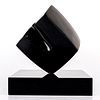 Polished Black Stone Sculpture Modern Minimalist
