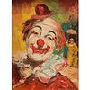 W.P. Van Ed Signed Original Oil Painting Clown