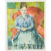After Paul Cezanne, Framed Watercolor, Madame Cezanne