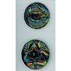 SMALL CARD OF DIVISION 3 BLACK GLASS PICTORIAL BUTTONS