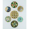 SMALL CARD OF DIVISION ONE ASSORTED ENAMEL BUTTONS